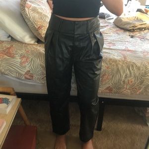 Black (Faux) Leather Pants NEW